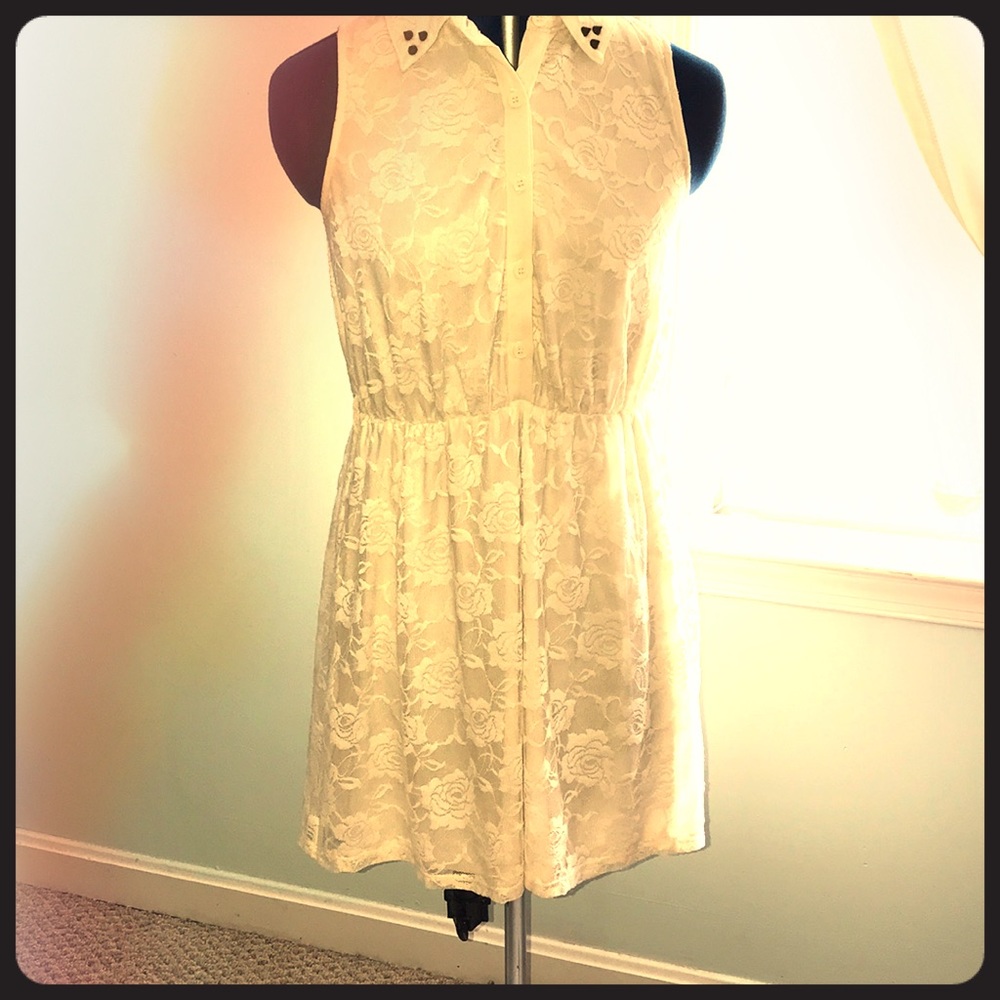 Off White button down dress